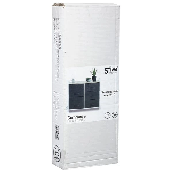 Tissa Grey 5 Drawer Storage Unit 10 Tissa Grey 5 Drawer Storage Unit - Image 8