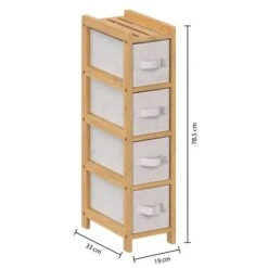 Tissa White 4 Box Narrow Storage Unit -Home Furnishing Store 30944953 alt02