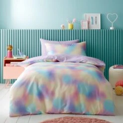Iridescent Satin Reversible Duvet Cover And Pillowcase Set -Home Furnishing Store 30945427