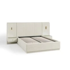 Oversized Ottoman Hotel Bed Frame, Boucle -Home Furnishing Store 30948507 alt05