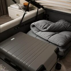 Oversized Ottoman Hotel Bed Frame, Boucle -Home Furnishing Store 30948511 alt03