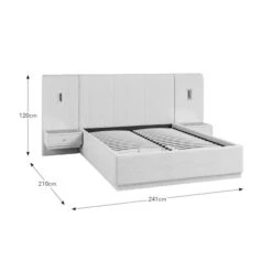 Oversized Ottoman Hotel Bed Frame, Boucle -Home Furnishing Store 30948511 alt09
