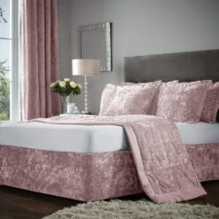 Catherine Lansfield Crushed Velvet Divan Base Bed Wrap 40 Catherine Lansfield Crushed Velvet Divan Base Bed Wrap -Home Furnishing Store 30956806