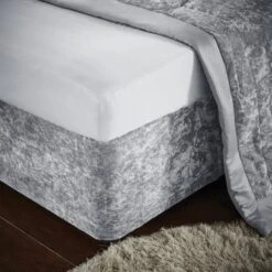Catherine Lansfield Crushed Velvet Divan Base Bed Wrap 35 Catherine Lansfield Crushed Velvet Divan Base Bed Wrap -Home Furnishing Store 30956817 alt01