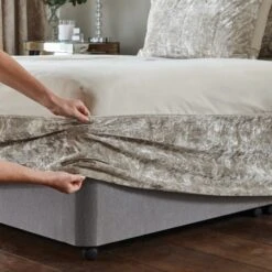 Catherine Lansfield Crushed Velvet Divan Base Bed Wrap 31 Catherine Lansfield Crushed Velvet Divan Base Bed Wrap -Home Furnishing Store 30956820 alt03