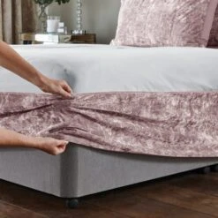 Catherine Lansfield Crushed Velvet Divan Base Bed Wrap 25 Catherine Lansfield Crushed Velvet Divan Base Bed Wrap -Home Furnishing Store 30956824 alt03