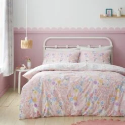 Disney Minnie Mouse & Daisy Duck 100% Cotton Duvet Cover And Pillowcase Set -Home Furnishing Store 30957180