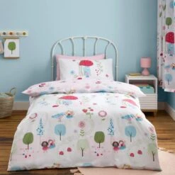 Toadstool Fairies Reversible Polycotton Duvet Cover & Pillowcase Set 26 Toadstool Fairies Reversible Polycotton Duvet Cover & Pillowcase Set -Home Furnishing Store 30957227
