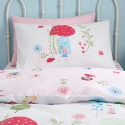 Toadstool Fairies Reversible Polycotton Duvet Cover & Pillowcase Set 27 Toadstool Fairies Reversible Polycotton Duvet Cover & Pillowcase Set -Home Furnishing Store 30957227 alt01