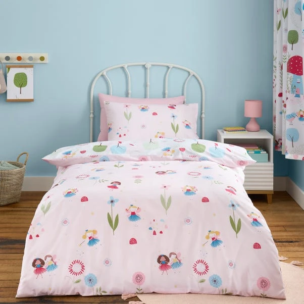 Toadstool Fairies Reversible Polycotton Duvet Cover & Pillowcase Set 5 Toadstool Fairies Reversible Polycotton Duvet Cover & Pillowcase Set - Image 3