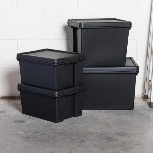 Wham Bam 4 Piece Black Multisize Heavy Duty Box & Lid 4 Wham Bam 4 Piece Black Multisize Heavy Duty Box & Lid - Image 2