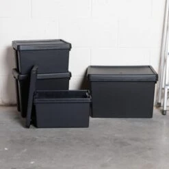 Wham Bam 4 Piece Black Multisize Heavy Duty Box & Lid 10 Wham Bam 4 Piece Black Multisize Heavy Duty Box & Lid -Home Furnishing Store 30957777 alt02