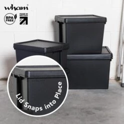 Wham Bam 4 Piece Black Multisize Heavy Duty Box & Lid 11 Wham Bam 4 Piece Black Multisize Heavy Duty Box & Lid -Home Furnishing Store 30957777 alt03
