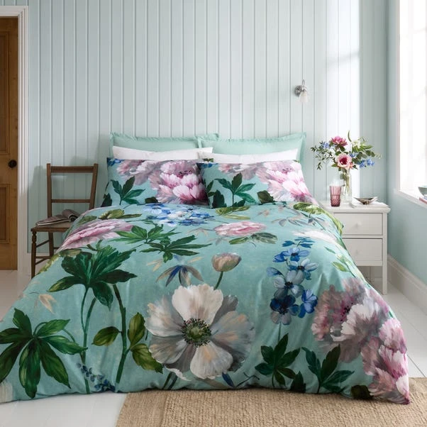 Amiri Blooms 180 Thread Count Cotton Sateen Duvet Cover & Pillowcase Set 3 Amiri Blooms 180 Thread Count Cotton Sateen Duvet Cover & Pillowcase Set