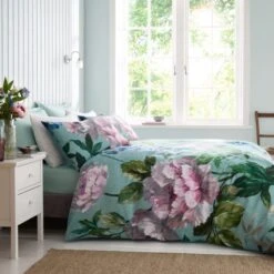 Amiri Blooms 180 Thread Count Cotton Sateen Duvet Cover & Pillowcase Set 28 Amiri Blooms 180 Thread Count Cotton Sateen Duvet Cover & Pillowcase Set -Home Furnishing Store 30957853 alt06