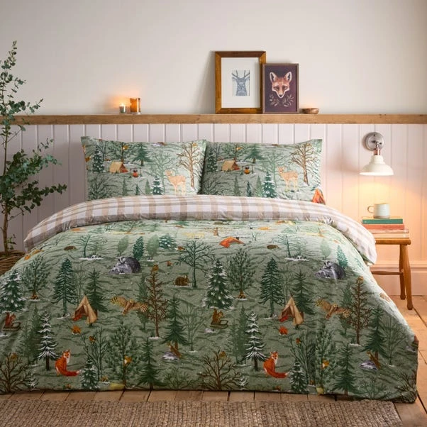 Lodge Wood 100% Cotton Duvet Cover And Pillowcase Set 14 Lodge Wood 100% Cotton Duvet Cover And Pillowcase Set - Image 12