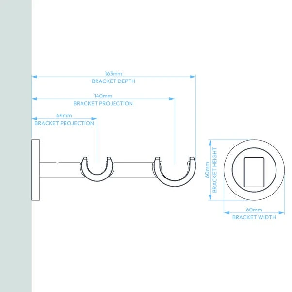 Ashton Double Layer Extendable Metal Curtain Pole 14 Ashton Double Layer Extendable Metal Curtain Pole - Image 12