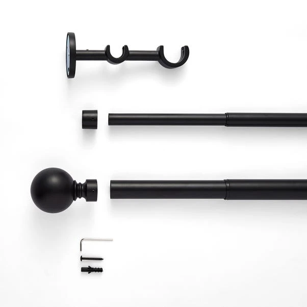 Ashton Double Layer Extendable Metal Curtain Pole 4 Ashton Double Layer Extendable Metal Curtain Pole - Image 2