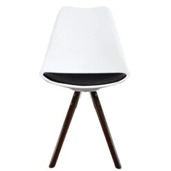 Fusion Living Soho White Plastic Dining Chair With Pyramid Legs -Home Furnishing Store 30960349 alt02