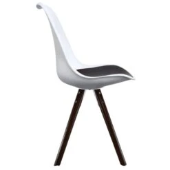 Fusion Living Soho White Plastic Dining Chair With Pyramid Legs -Home Furnishing Store 30960349 alt03