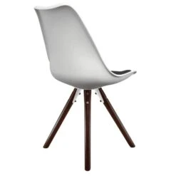 Fusion Living Soho White Plastic Dining Chair With Pyramid Legs -Home Furnishing Store 30960349 alt04