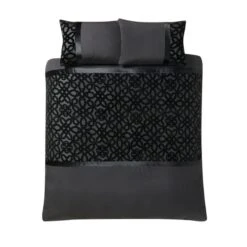Catherine Lansfield Lattice Cut Velvet Duvet Cover And Pillowcase Set -Home Furnishing Store 30962884 alt05
