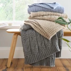 Bianca Cosy Soft Cable Knit Throw 130cm X 170cm -Home Furnishing Store 30962965 alt08