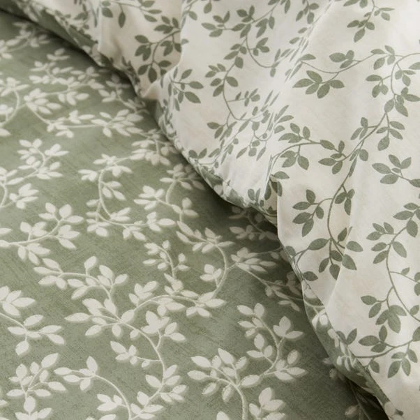 Bianca Shadow Leaves 200 Thread Count Cotton Duvet Cover And Pillowcase Set 12 Bianca Shadow Leaves 200 Thread Count Cotton Duvet Cover And Pillowcase Set - Image 10