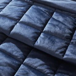 Catherine Lansfield Kingsley Matt Velvet Quilted Bedspread -Home Furnishing Store 30963011 alt04