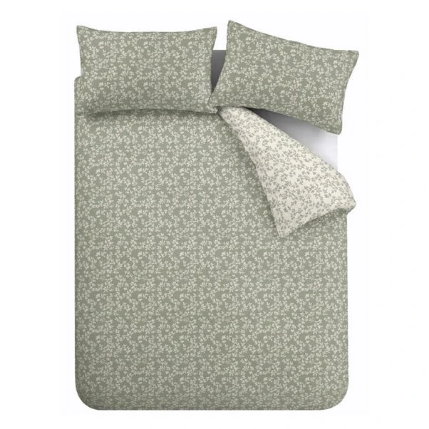 Bianca Shadow Leaves 200 Thread Count Cotton Duvet Cover And Pillowcase Set 7 Bianca Shadow Leaves 200 Thread Count Cotton Duvet Cover And Pillowcase Set - Image 5