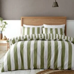 Catherine Lansfield Cove Stripe Duvet Cover And Pillowcase Set -Home Furnishing Store 30963030