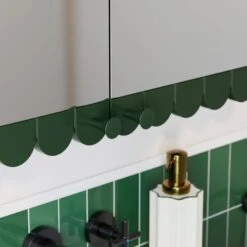 Scallop Mirror Wall Cabinet 39 Scallop Mirror Wall Cabinet -Home Furnishing Store 30963058 alt04