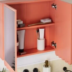 Scallop Mirror Wall Cabinet 31 Scallop Mirror Wall Cabinet -Home Furnishing Store 30963084 alt03