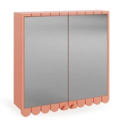 Scallop Mirror Wall Cabinet 34 Scallop Mirror Wall Cabinet -Home Furnishing Store 30963084 alt06