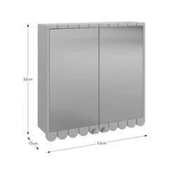 Scallop Mirror Wall Cabinet 35 Scallop Mirror Wall Cabinet -Home Furnishing Store 30963084 alt09