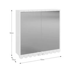 Scallop Mirror Wall Cabinet 28 Scallop Mirror Wall Cabinet -Home Furnishing Store 30963123 alt09