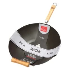 School Of Wok 36cm Pre Seasoned Carbon Steel Wok