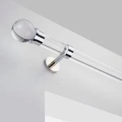 Atlanta Acrylic Curtain Pole With Rings -Home Furnishing Store 30965348