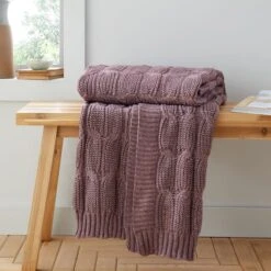 Chunky Marl Knit Throw 130cm X 170cm 36 Chunky Marl Knit Throw 130cm X 170cm -Home Furnishing Store 30966056