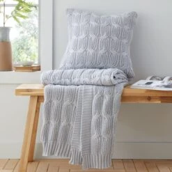 Chunky Marl Knit Throw 130cm X 170cm 33 Chunky Marl Knit Throw 130cm X 170cm -Home Furnishing Store 30966073 alt07