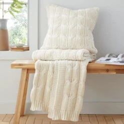 Chunky Marl Knit Throw 130cm X 170cm 26 Chunky Marl Knit Throw 130cm X 170cm -Home Furnishing Store 30966084 alt07