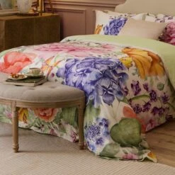 Riviera Idalia Floral 100% Cotton Duvet Cover And Pillowcase Set 31 Riviera Idalia Floral 100% Cotton Duvet Cover And Pillowcase Set -Home Furnishing Store 30972734 alt06