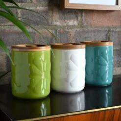 Navigate Carnaby Embossed Ceramic Kitchen Canister