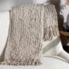Arvo Boucle Polycotton Yarn Throw 130cm X 180cm -Home Furnishing Store 30974291