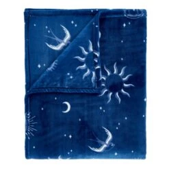 Sassy B Astrology Navy Fleece Throw 200cm X 240cm -Home Furnishing Store 30976443 alt04