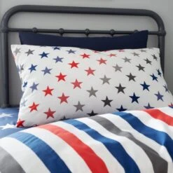Catherine Lansfield Set Of 2 Stripes And Stars Duvet Cover & Pillowcase Sets 22 Catherine Lansfield Set Of 2 Stripes And Stars Duvet Cover & Pillowcase Sets -Home Furnishing Store 30977403 alt02