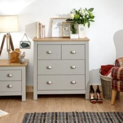 Return - Lancaster 4 Drawer Chest, Grey