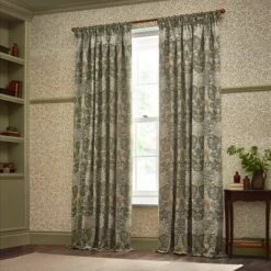 Morris & Co. Snakeshead Jacquard Pencil Pleat Curtains