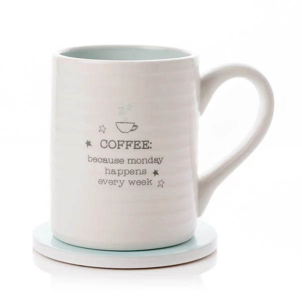 Love Life Monday Coffee Mug N Coaster Set 4 Love Life Monday Coffee Mug N Coaster Set - Image 2
