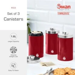Set Of 3 Swan Townhouse Kitchen Canisters -Home Furnishing Store 30987615 alt01